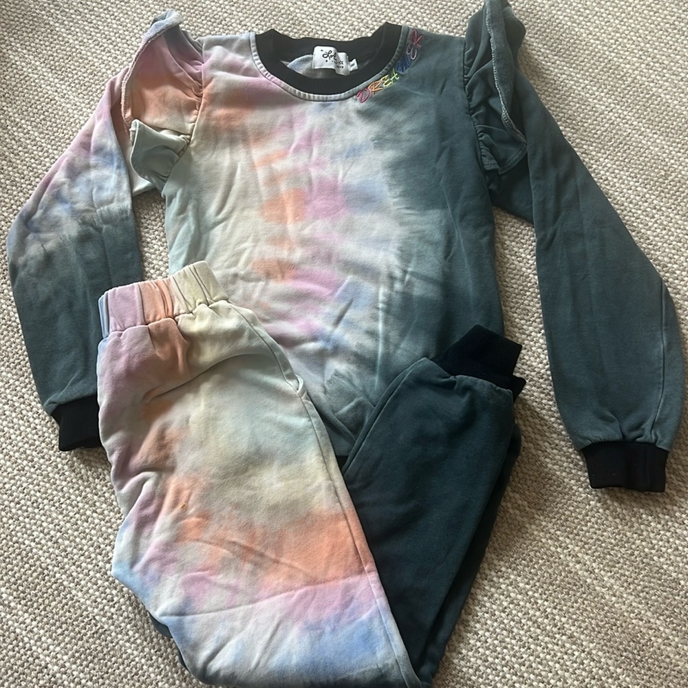Lola + the boys Dreamer tie dye sweatsuit